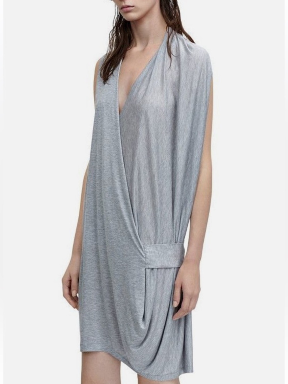 Acne Studios Natifa Tencel Dress in grey, size XS